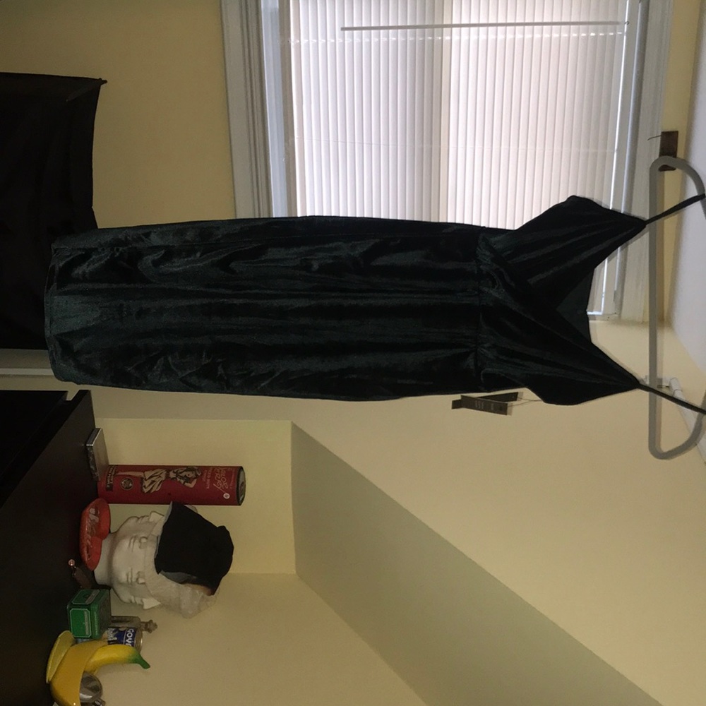Lulus Dark Green velvet dress